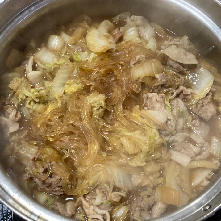 豚肉と白菜の簡単なべ